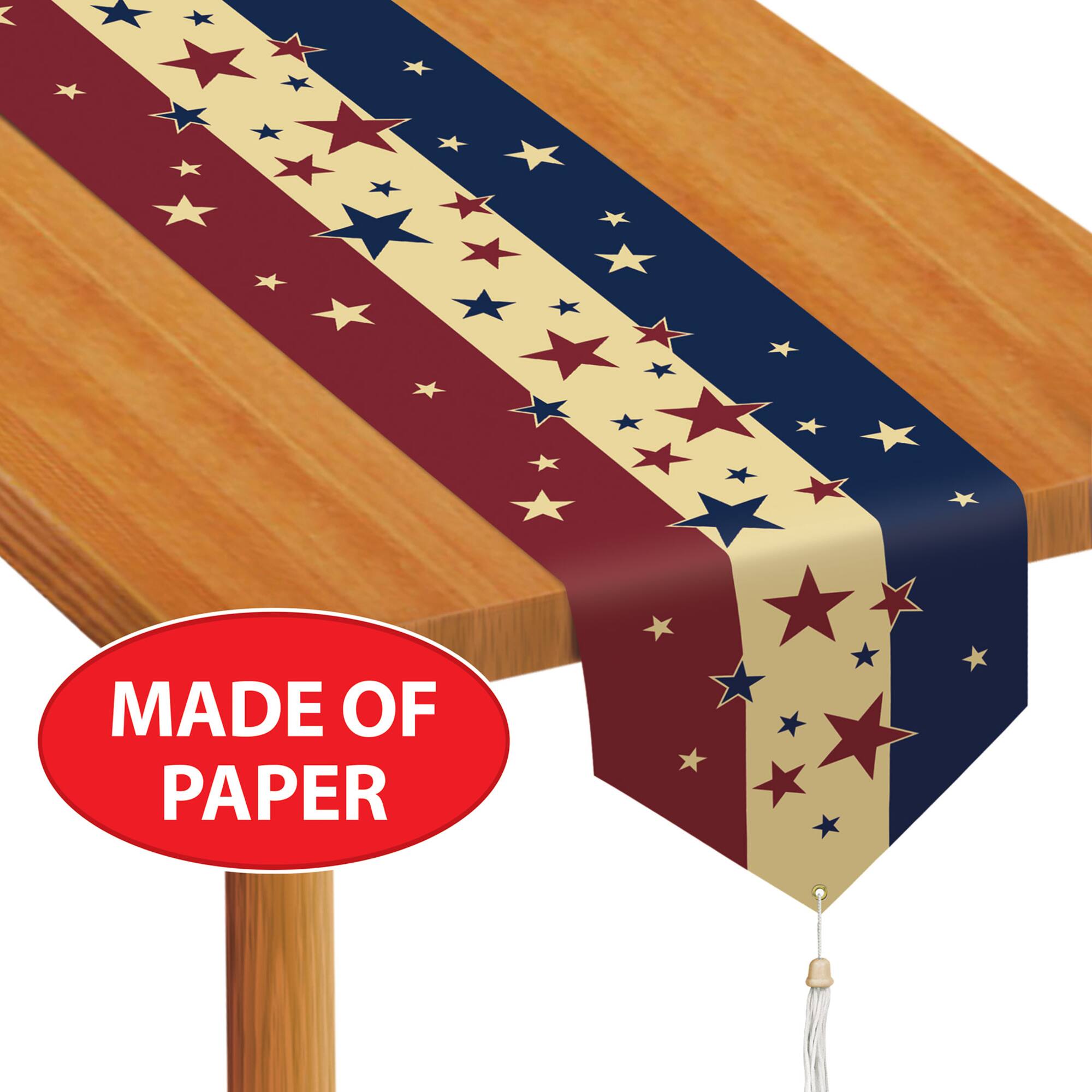 Beistle 6ft. Printed Paper Americana Table Runners, 2ct.